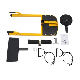 Deep Squat Machine,Multifunctional Fitness Tool,Back Extender,Backrest and Leg Hooks Can Adjusted,with Twisting Disc to Effectively Exercise Waist,with Stretching Ropes Help Finish Various Exercises