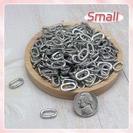 MKCYD 10Pcs Oval Clasp Tiny Carabiner Necklace Clasps and Closures