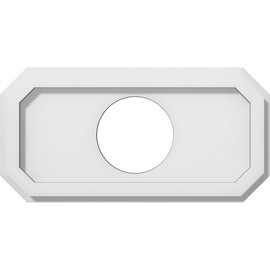 Ekena Millwork CMP14X7ED-04000 Emerald Architectural Grade PVC Contemporary Urethane Ceiling Medallions 14"W x 7"H x 4"ID x 4 3/4"C x 1"P
