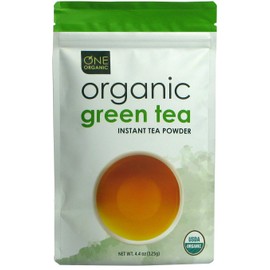 ONE ORGANIC Instant Tea Powder (Green) – 4.4 oz. – 125 Servings – USDA Certified Organic – 100% Pure Tea - Instant Hot or Iced Tea – Unsweetened