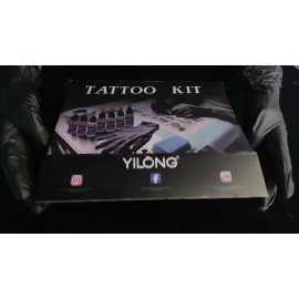 YILONG Tattoo Gun Kit Complete Wireless Rotary Pen Machine 1200mAh with Ink Needles