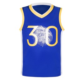 Cnins Toddler Basketball Jerseys for Boys & Girls Number 30-4T Basketball Gifts Shirt for Kids (CB30,4T)