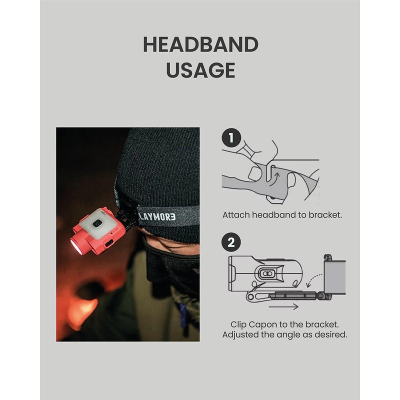 CLAYMORE Capon Wearable Kit - Transform Capon into Versatile Headlamp,