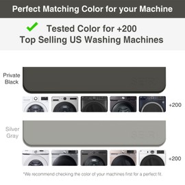 SEIRI 1pcs Washer and Dryer Covers for the Top, 54" x 26" Silicone Dryer Top Protector Mat Non-slip Waterproof Washing Machine Cover Protector Top Load for Laundry & Kitchen (Light Gray)
