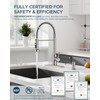 FORIOUS Kitchen Faucet with Soap Dispenser, Stainless Steel Kitchen Sink