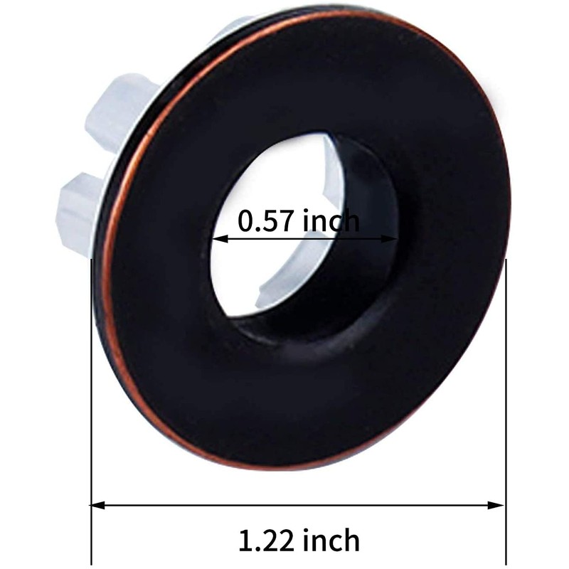 BWE Oil Rubbed Bronze Sink Basin Trim Overflow Cover Brass
