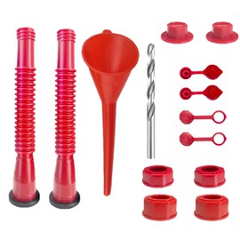 LIZZNGUYEN Gas Can Spout Replacement with 2 pack,Gas Can Nozzle,Flexible Pour Nozzle Suitable for Most 1/2/5/10 Gal Oil Cans,，Oil Funnel Can Spout Replacement,Red