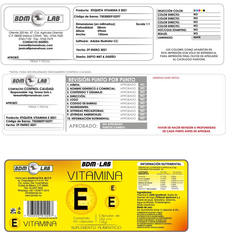Vitamina E | 3x2 | 60 cápsulas c/u | Suplemento
