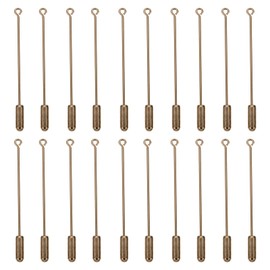HEALLILY 20pcs Hat Pins Copper Brooch Metal Stick Pin Jewelry Findings Long Needle Eye Pin for Banquet Wedding Party Anniversary