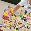 BEUNITONE 46 Pcs Construction Team Felt Board Stories Pieces Set