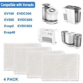 VUIUKOYE MD1-0034 Humidifier Wick | Filter for Vornado Evap40 Humidifier (Pack of 4)