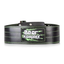 Bear KompleX Genuine Leather Adjustable Weightlifting Belt: Heavy Duty Straight Lifting Belt - M