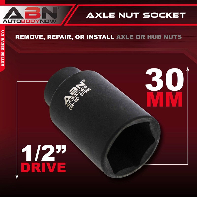 ABN Axle Nut Socket, 30mm, 1/2in Drive, 6 Point –