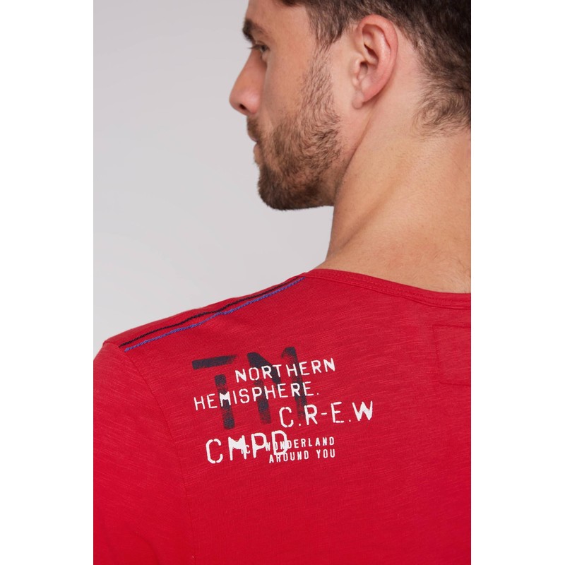 Camp David Men's T-shirt with print in used look, Flight