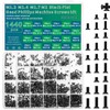 Zmbroll 1440 Pcs Black Laptop Screws M 1.2M 1.4M 1.7M