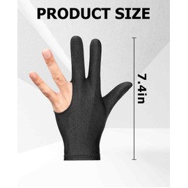 Waaqkid 10 PCS 3 Fingers Pool Glove, Universal Billiards Gloves for Men & Women, Breathable Elastic Guantes De Billar Left & Right Hand