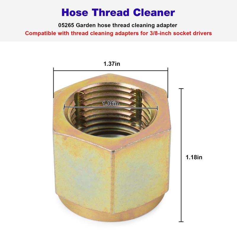 JIOTAR 05265 Thread Cleaner Adapter Tool for Any Common Household