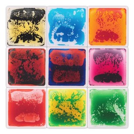 Art3d 9-Pack 12"x12" Liquid Fusion Sensory Tiles – Soft Gel Play Mats for Toddlers & Kids, Eco-Friendly, Improves Focus, Coordination - Color: 11.8" x 11.8",1Tiles-Green