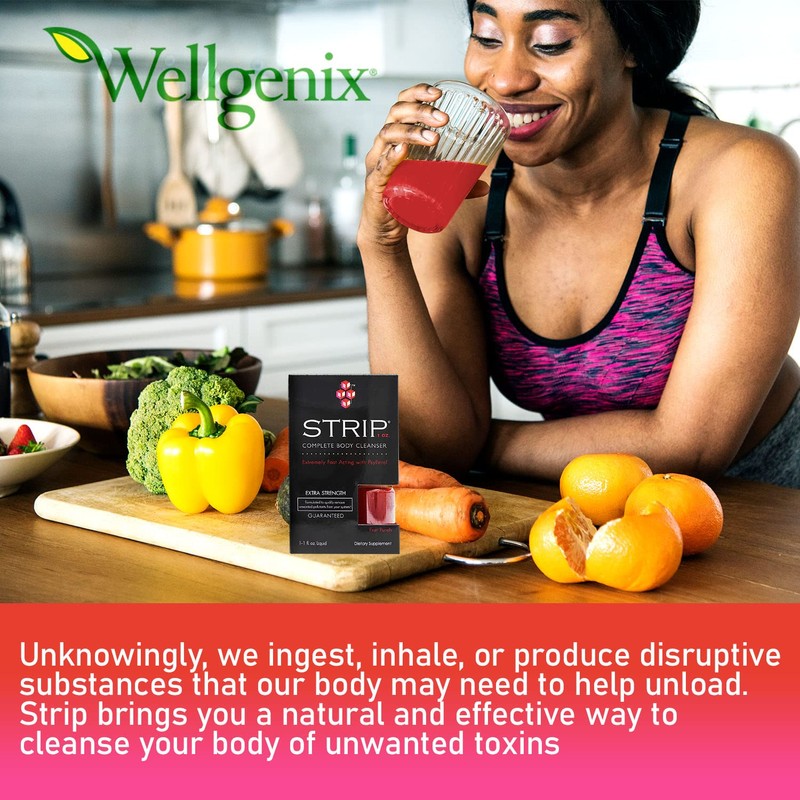 Wellgenix Strip Herbal Cleanse Detox Liquid - Whole Body Cleanser