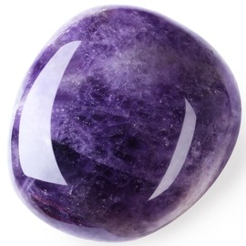 MAIBAOTA 1.6-2.0" Amethyst Crystal Rock Large Amethyst Stone Reiki Healing Crystals Natural Tumbled Purple Polished Stones for Energy Witchcraft Therapy Meditation DIY Crystals for Protection