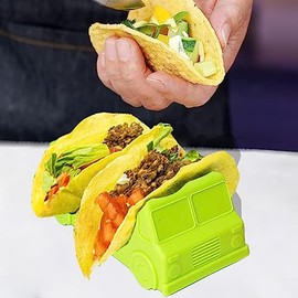 MENJITO Taco Truck Taco Holder (Pack of 4) | Fun Taco Tuesday Party for both Kids and Adults | Perfect Birthday, Christmas and White Elephant Gift