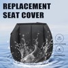 Priprilod Black Leather Driver Side Bottom Replacement Seat Cover Compatible