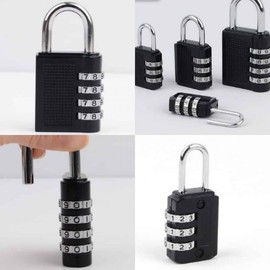 Dial Combination Lock - 3-Digit & 4-Digit - Study Room & Locker Lock Travel Lock 4-Digit 3ea
