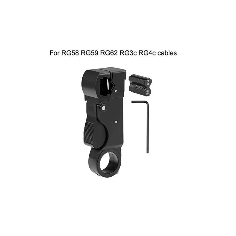 sourcing map Rotary Coax Coaxial Cable Stripper Cutter Tool for