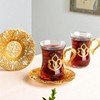 Alisveristime (SET OF 2 Turkish Tea Set with Zamac Holders,