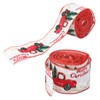 2pcs Christmas Decoration Ribbon Clear Vivid Pattern Durable Packaging Ribbon