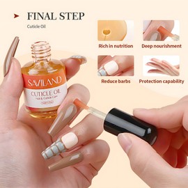 SAVILAND AVILAND 15ml Nail Dehydrator and Primer and Cuticle Oil for Nails 12 Colors Crystal Cat Eye Gel Nail Polish Set Glitter Spring Summer Shiny Dreamy Series