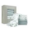 Little Bamboo Muslin Squares 8 Pack, 60 x 60cm, Whisper