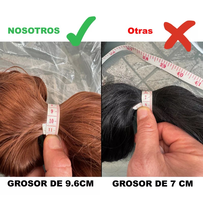 DDSCOSMETICS Peluca Azul Balayage Degradado Cabello Natural Lacefront