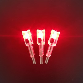 DEEPOWER Crossbow Lighted Nock with ON/Off Switch 4 Pack with .285”/.297”/.300”/.305” Bushings LED Nock Universal Fit for Bolts (Red)