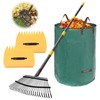 Rake for Leaves: Large 18" Wide Metal Leaf Rake, 65”