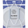 Plymor White Vinyl Finish Wall Mountable Tray and Platter Hanger,