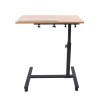 Rolling Laptop Desk Adjustable Mobile Computer Stand Bed Side Table