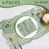 Cheesecloth Table Runner, Pack of 6 Sage Green Cheesecloth Table