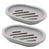 Topsky 2-Pack Soap Dish with Drain, Soap Holder & Saver,