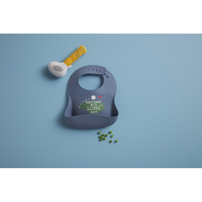 Mud Pie Children's Golf Bib & Rattle Set