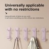 Self-Adhesive Wall Hooks, Pink, ABS Material, No-Hole Design, Waterproof Utility