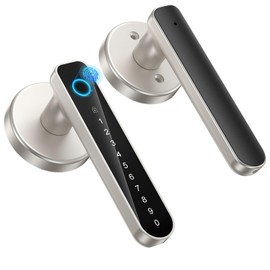 VBUFKRIT Fingerprint Door Lock- biometric Smart Door knob- passcode keypad Door Handle，for Bedroom Hotel Office Apartment,App Control,Easy to Install