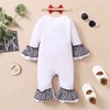 Mameluco de Navidad para bebé niña recién nacida, Blanco, 3-6