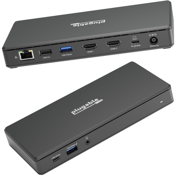 Plugable Plugable USB C Docking Station Dual Monitor 2 HDMI