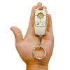 OVIOBOER For Benz Key Fob Cover with Keychain, White Soft