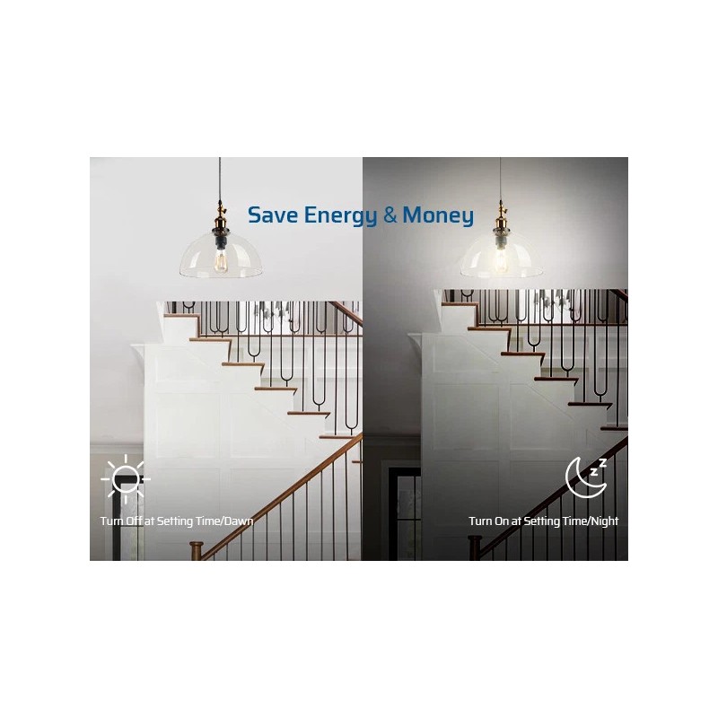 DEWENWILS Dusk to Dawn Light Sensor Socket with Timer Light