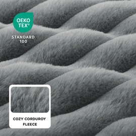 Bedsure Orthopedic Dog Beds Large Sized Dog, Waterproof Memory Foam Pet Bed with Sides, Non-Slip Bottom and Egg-Crate Foam Large Pet Couch Sofa with Washable Removable Corduroy Cover, Grey