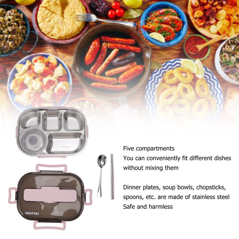 Lunch Container Box Stainless Steel Thermal Lunch Storage Box with
