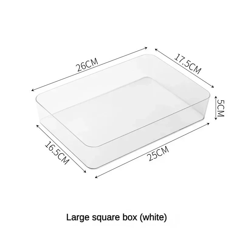 Desk Drawer Organizers Set – Clear Plastic Storage Bins for
