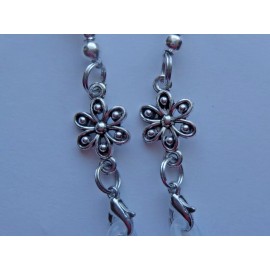 Handmade RED CORAL BEADS EYEGLASSES HOLDER READERS CHAIN NECKLACE LOBSTER CLASPS